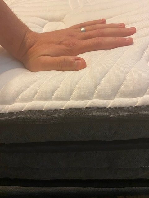 Testing surface sinkage by hand